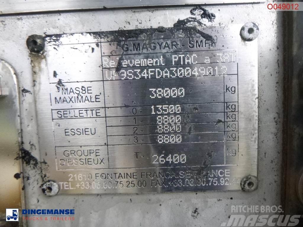 Magyar Bitumen tank inox 31.8 m3 / 1 comp / ADR 22/10/202 Säiliöpuoliperävaunut
