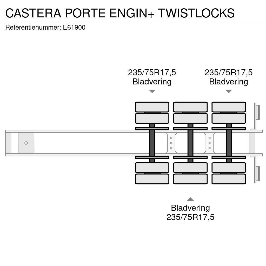 Castera PORTE ENGIN+ TWISTLOCKS Puoliperävaunulavetit