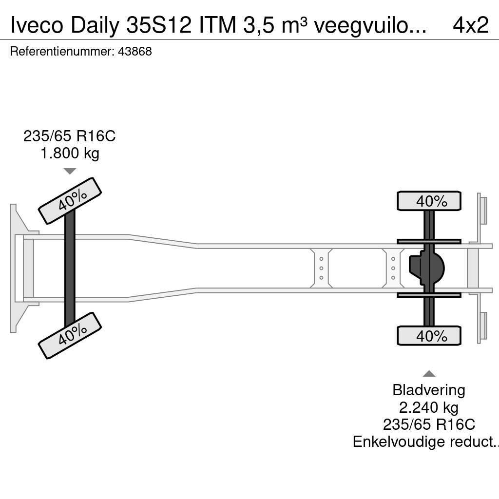 Iveco Daily 35S12 ITM 3,5 m³ veegvuilopbouw Jäteautot