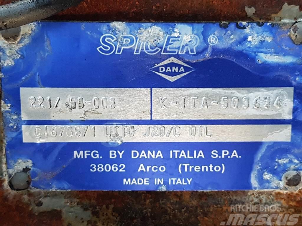 Manitou 160ATJ-Spicer Dana 221/58-003-Axle/Achse/As Akselit