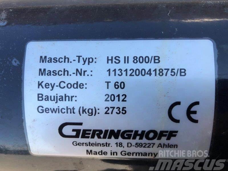 Geringhoff HS II 800 B Lisävarusteet ja komponentit