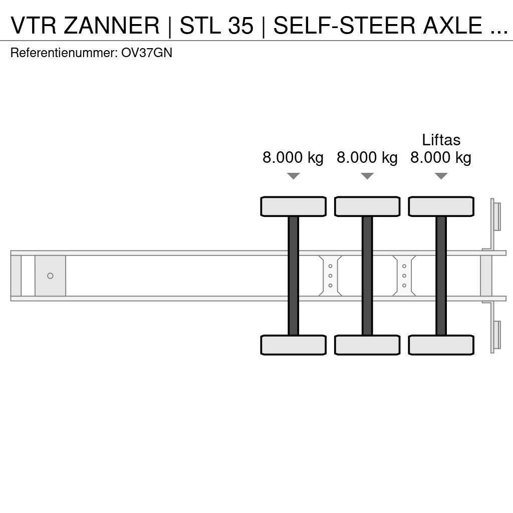  VTR ZANNER | STL 35 | SELF-STEER AXLE | RAMPS | GA Autonkuljetuspuoliperävaunut