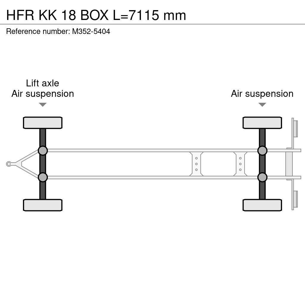 HFR KK 18 BOX L=7115 mm Kylmä-/Lämpökoriperävaunut