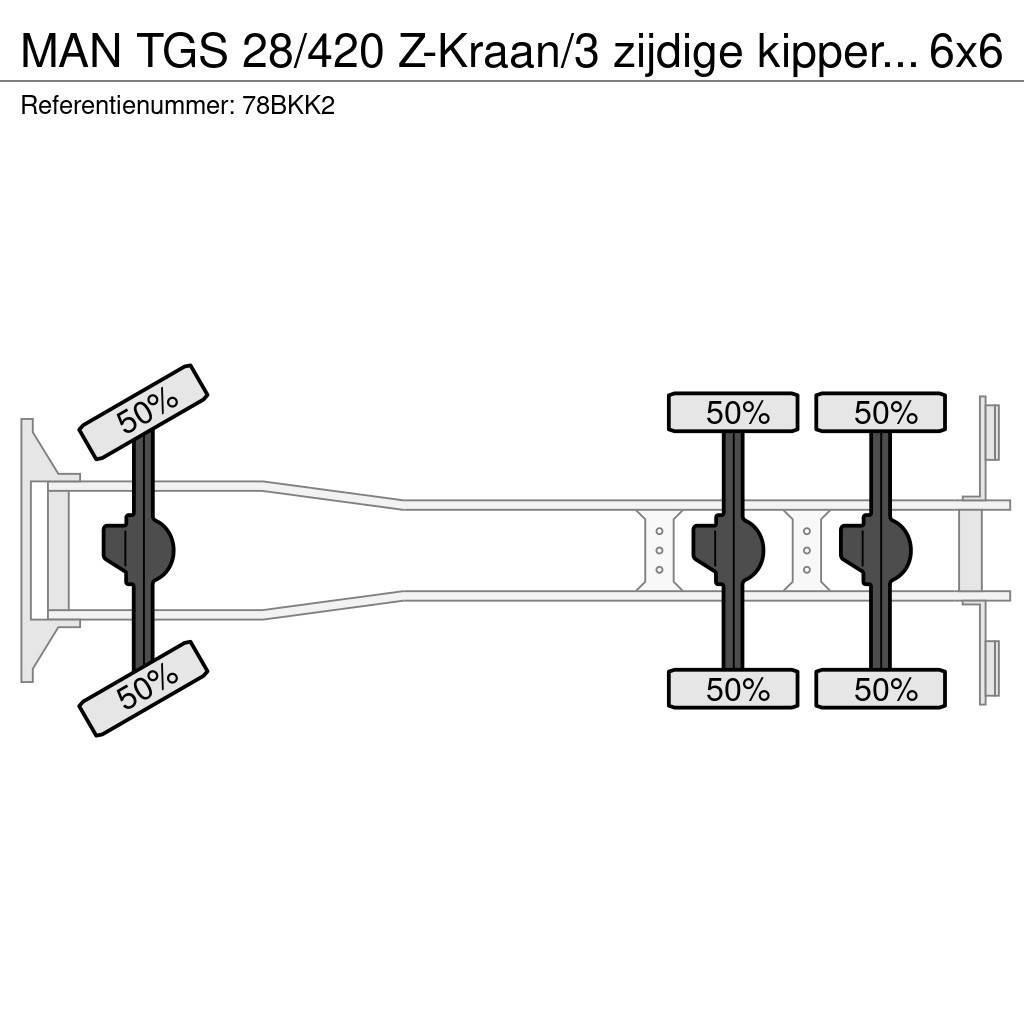 MAN TGS 28/420 Z-Kraan/3 zijdige kipper 6x6!!2018!!ZER Sora- ja kippiautot