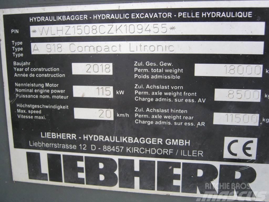 Liebherr A 918 Compact Litronic Pyöräkaivukoneet