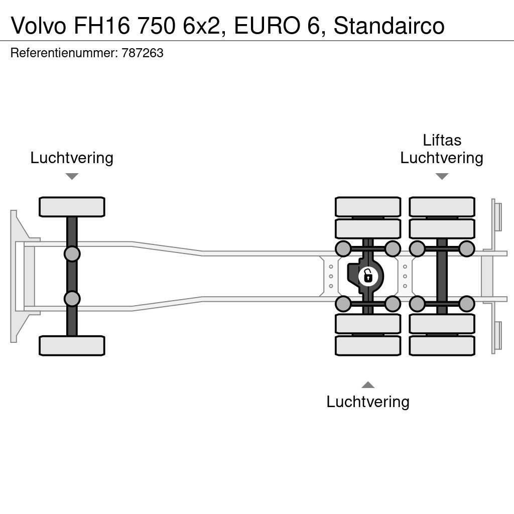 Volvo FH16 750 6x2, EURO 6, Standairco Kuorma-autoalustat