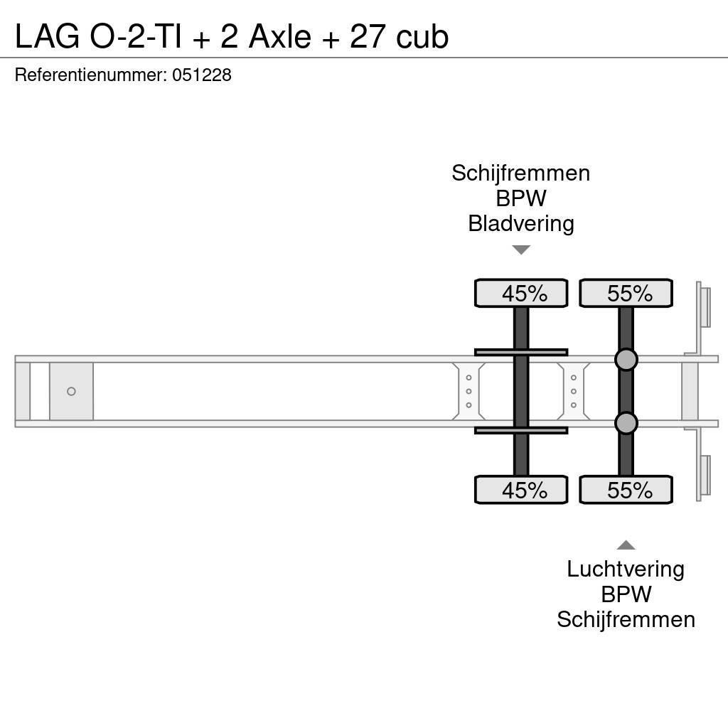 LAG O-2-TI + 2 Axle + 27 cub Kippipuoliperävaunut