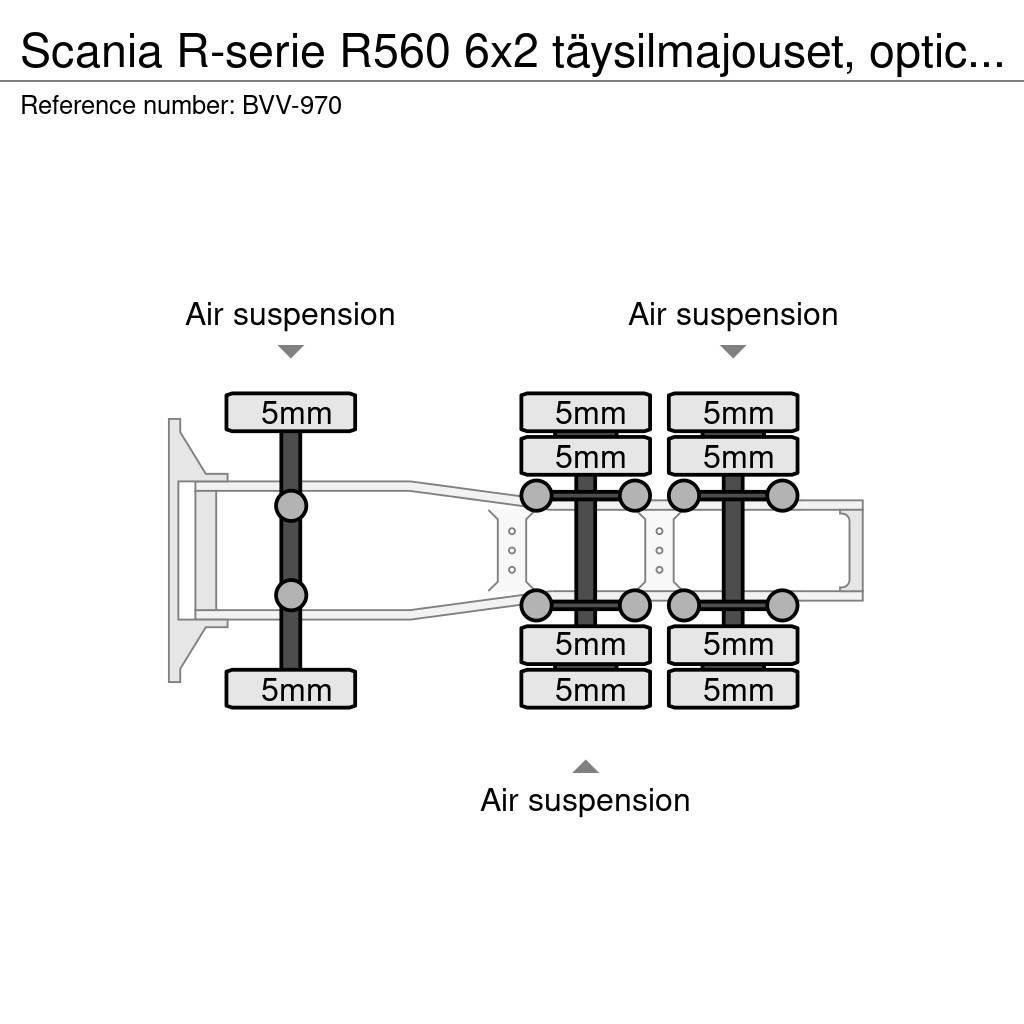 Scania R-serie R560 6x2 täysilmajouset, opticruice Vetopöytäautot