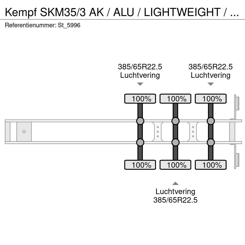 Kempf SKM35/3 AK / ALU / LIGHTWEIGHT / 29M3 / LIFT AXLE Kippipuoliperävaunut