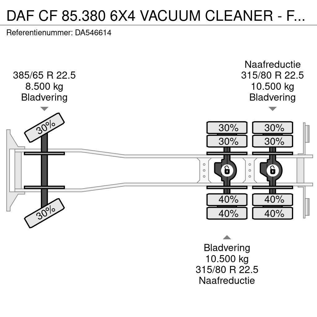 DAF CF 85.380 6X4 VACUUM CLEANER - FULL STEEL Paine-/imuautot