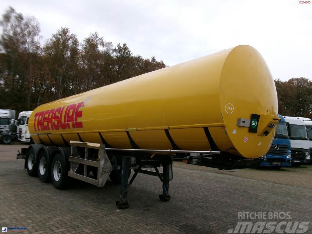  Crane Fruehauf Food (beer) tank inox 30 m3 / 2 com Säiliöpuoliperävaunut