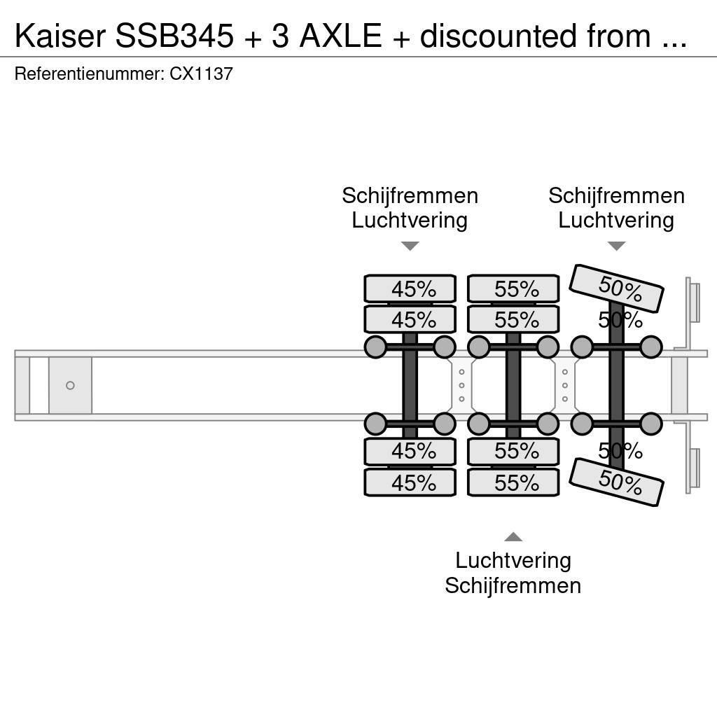 Kaiser SSB345 + 3 AXLE + discounted from 21.750,- Puoliperävaunulavetit