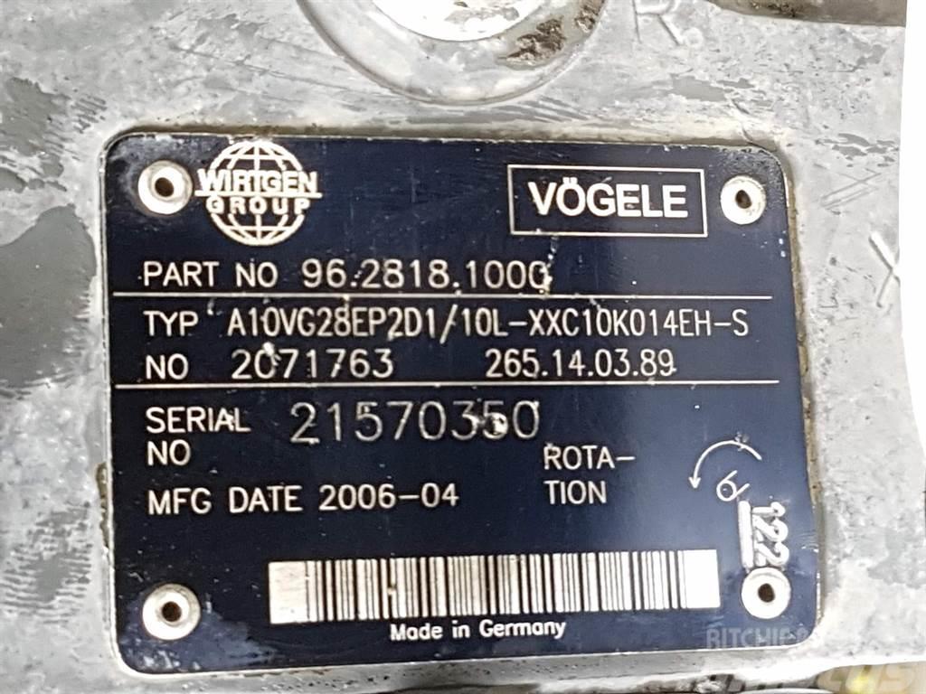 Vögele -Rexroth A10VG28EP2D1/10L-96.2818.1000-Drive pump Hydrauliikka