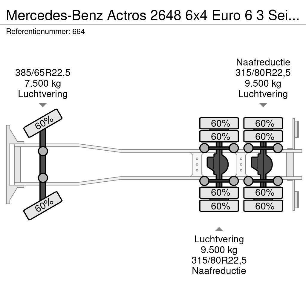 Mercedes-Benz Actros 2648 6x4 Euro 6 3 Seitenkipper! Sora- ja kippiautot