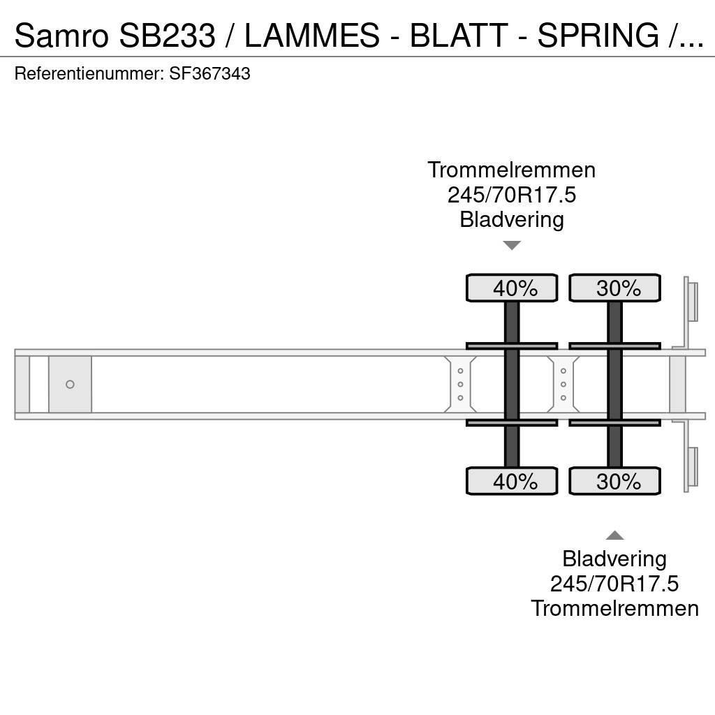 Samro SB233 / LAMMES - BLATT - SPRING / 8 WIELEN Puoliperävaunulavetit