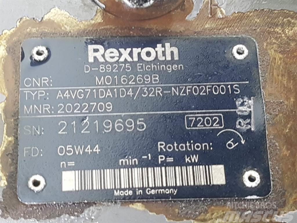 Rexroth A4VG71DA1D4/32R-R902022709-Drive pump/Fahrpumpe Hydrauliikka