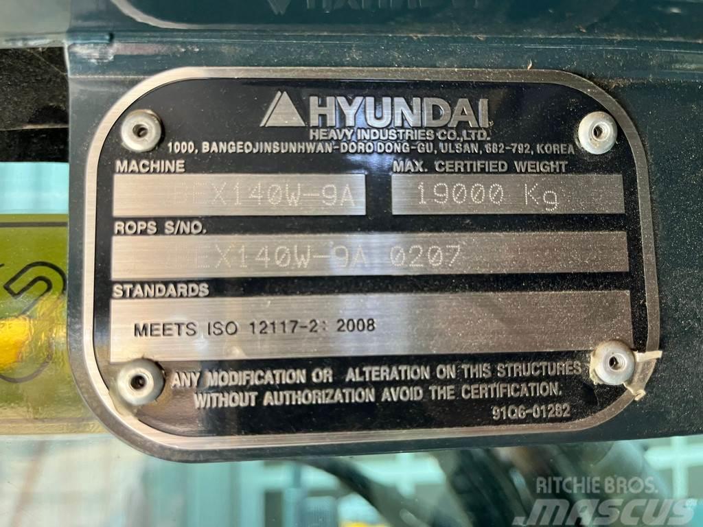 Hyundai Robex 140W-9A | Rototilt R4 Pyöräkaivukoneet