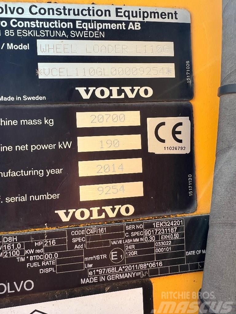 Volvo L 110 G Pyöräkuormaajat