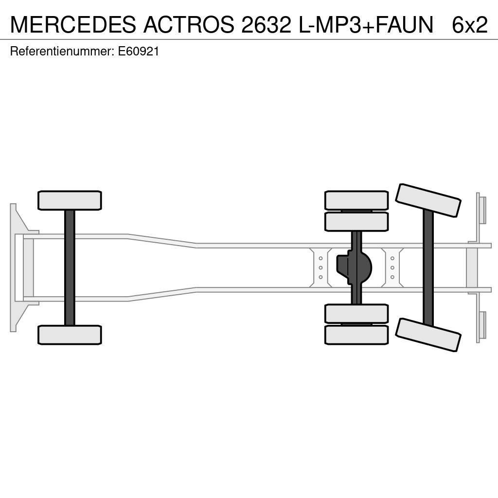 Mercedes-Benz ACTROS 2632 L-MP3+FAUN Jäteautot