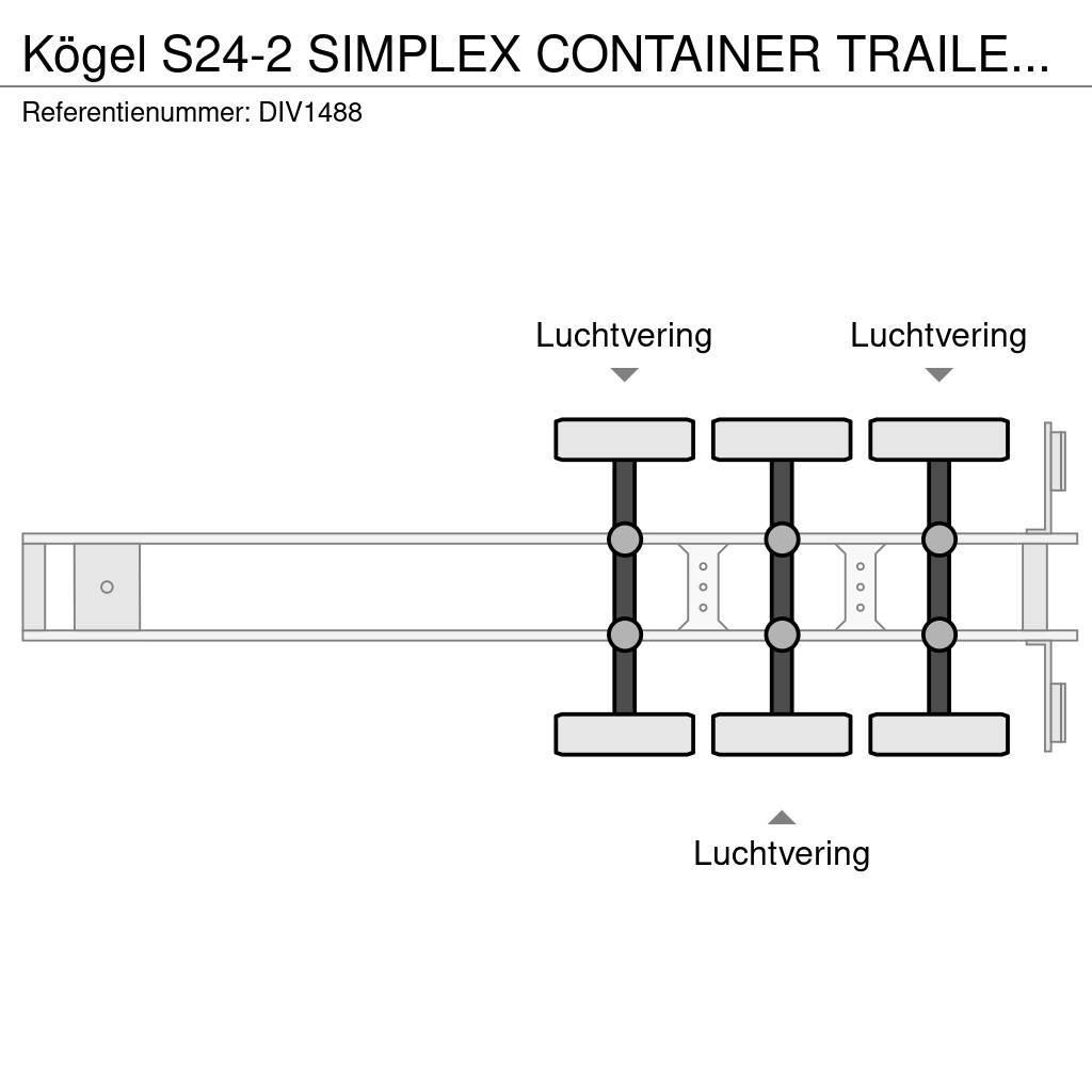 Kögel S24-2 SIMPLEX CONTAINER TRAILER (5 units) Konttipuoliperävaunut