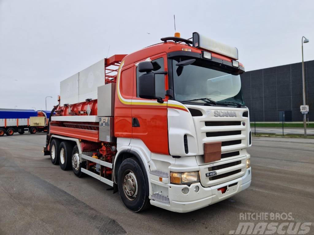 Scania R420 8x2/4 Hvidtved Larsen 12.500 L Combi Cleaner Paine-/imuautot