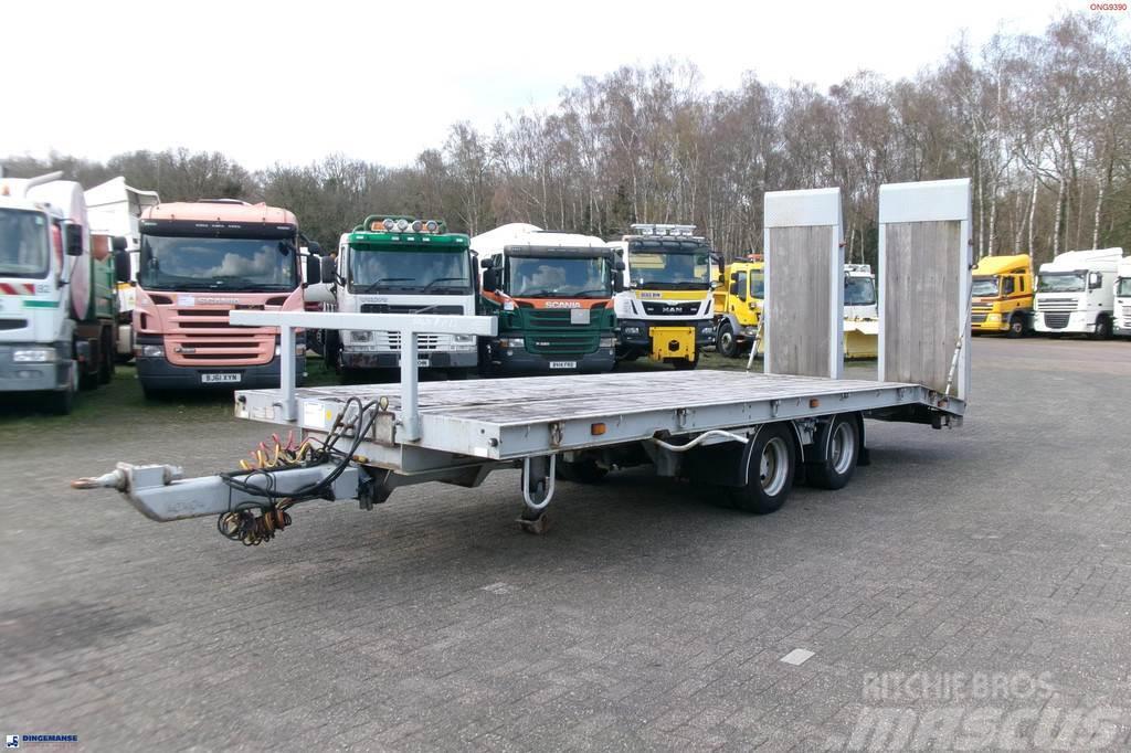 King 2-axle platform drawbar trailer 14t + ramps Lavaperävaunut