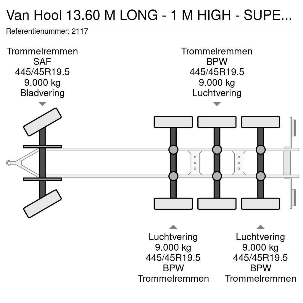 Van Hool 13.60 M LONG - 1 M HIGH - SUPER SINGLE TIRES - DRU Lavaperävaunut