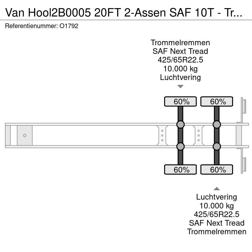 Van Hool 2B0005 20FT 2-Assen SAF 10T - Trommelremmen - Ferr Konttipuoliperävaunut