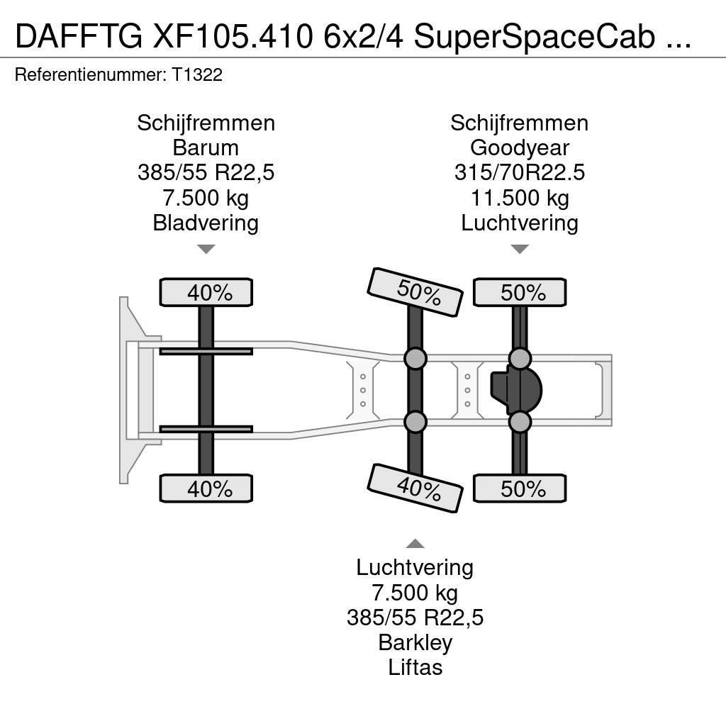 DAF FTG XF105.410 6x2/4 SuperSpaceCab Euro5 (T1322) Vetopöytäautot