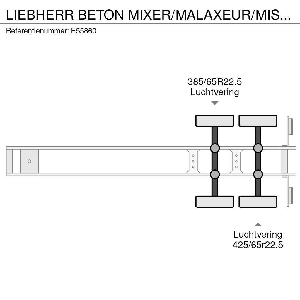 Liebherr BETON MIXER/MALAXEUR/MISCHER 12m³+Motor/Moteur Aux Muut puoliperävaunut