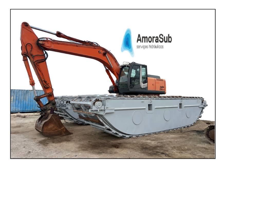  Amphibious Excavateur Hitachi 250 Long Reach 250 Amfibio-kaivinkoneet
