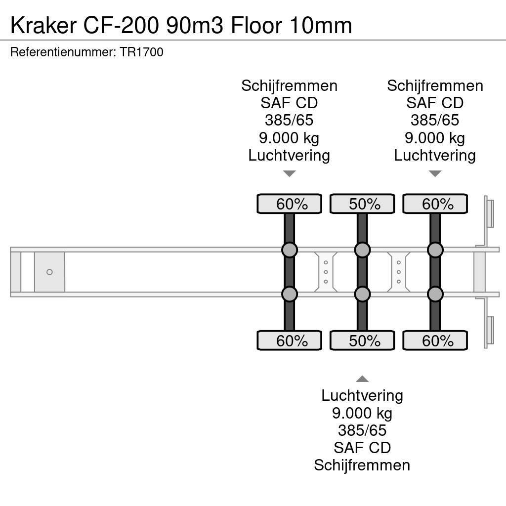 Kraker CF-200 90m3 Floor 10mm Walking floor-puoliperävaunut