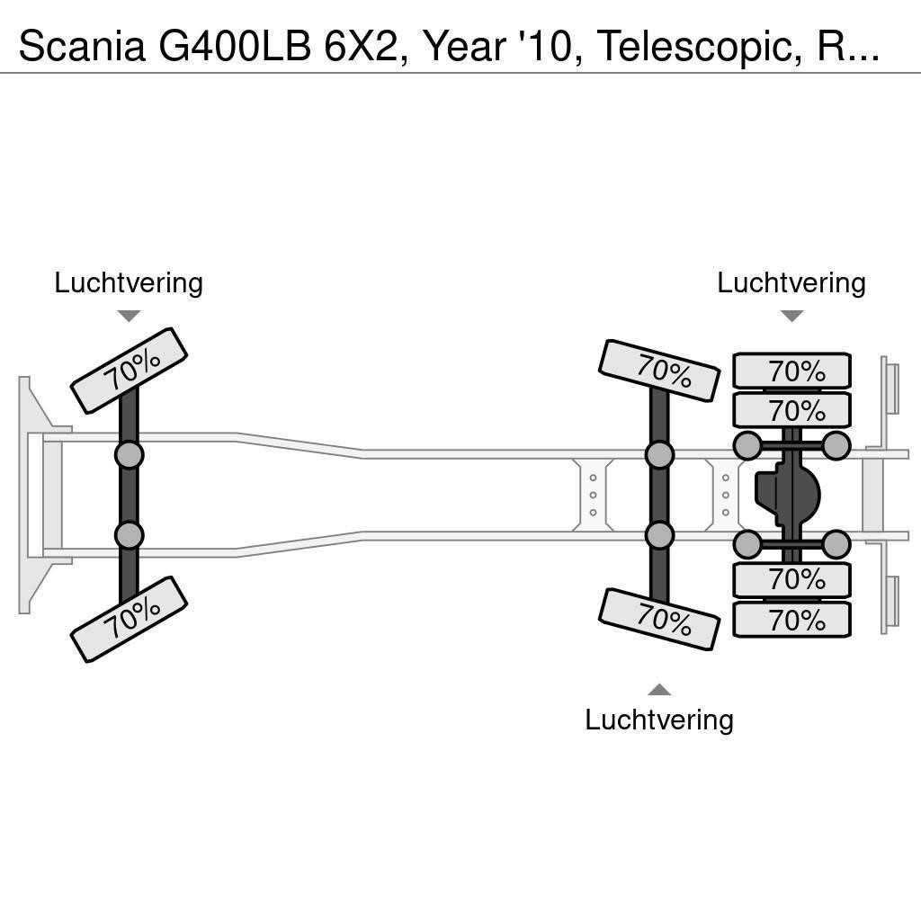 Scania G400LB 6X2, Year '10, Telescopic, Remote control! Nostovarsi-vaihtolavakuorma-autot