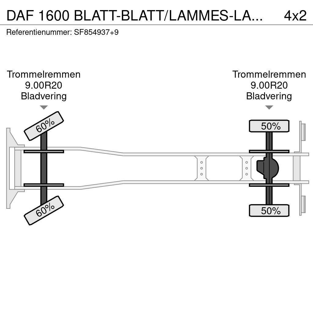 DAF 1600 BLATT-BLATT/LAMMES-LAMMES/SPRING-SPRING Pressukapelli kuorma-autot