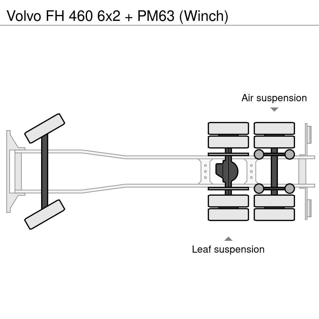 Volvo FH 460 6x2 + PM63 (Winch) Mobiilinosturit