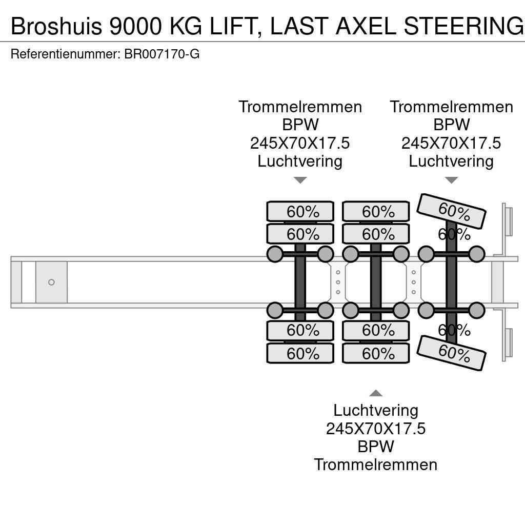 Broshuis 9000 KG LIFT, LAST AXEL STEERING Puoliperävaunulavetit