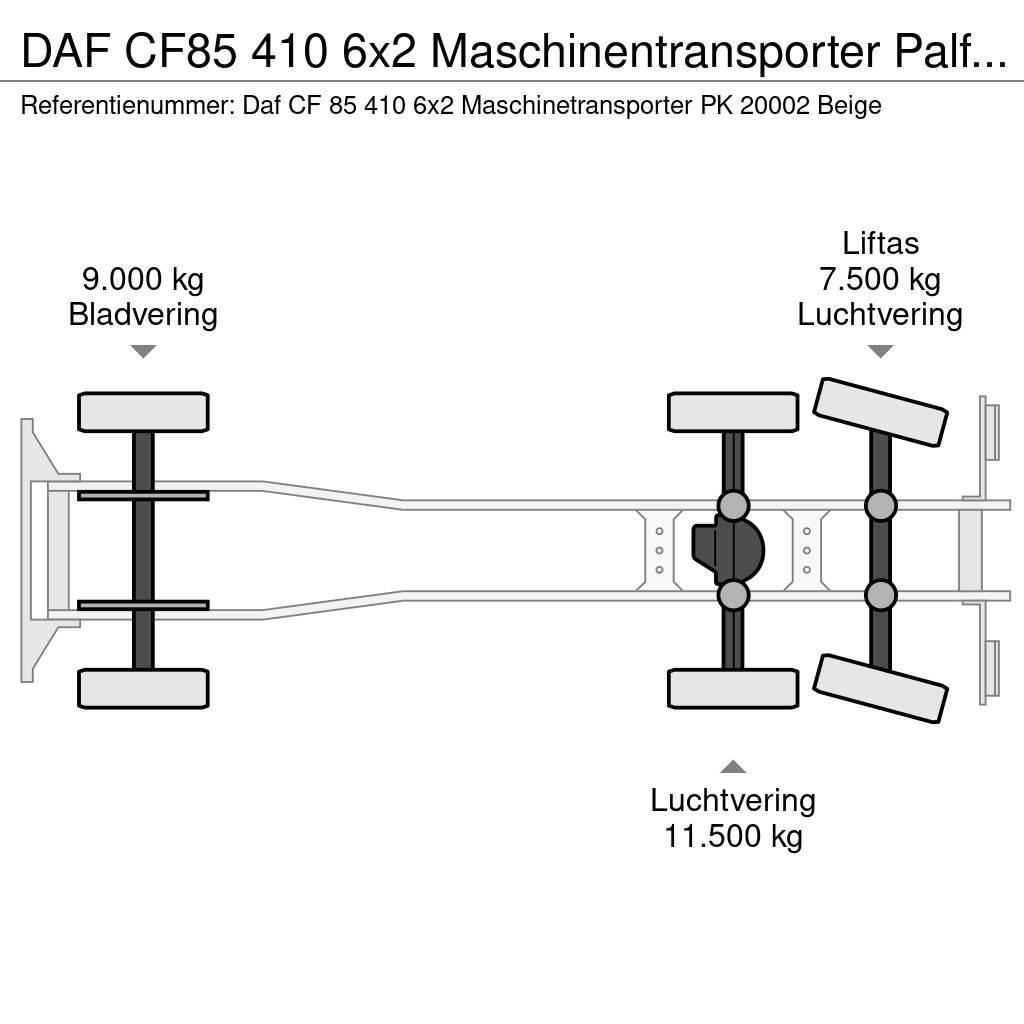 DAF CF85 410 6x2 Maschinentransporter Palfinger PK 200 Autonkuljetusautot