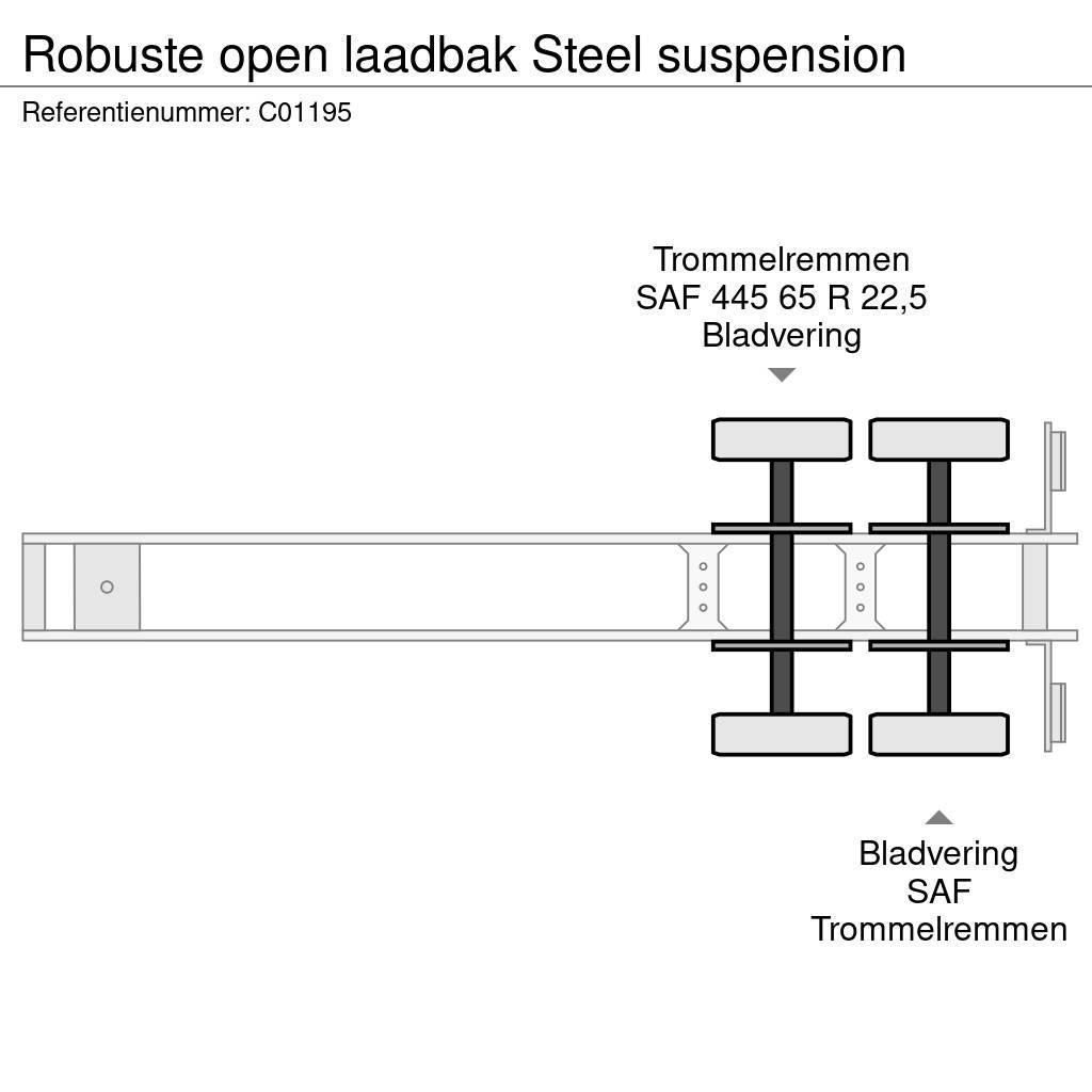 Robuste open laadbak Steel suspension Lavapuoliperävaunut