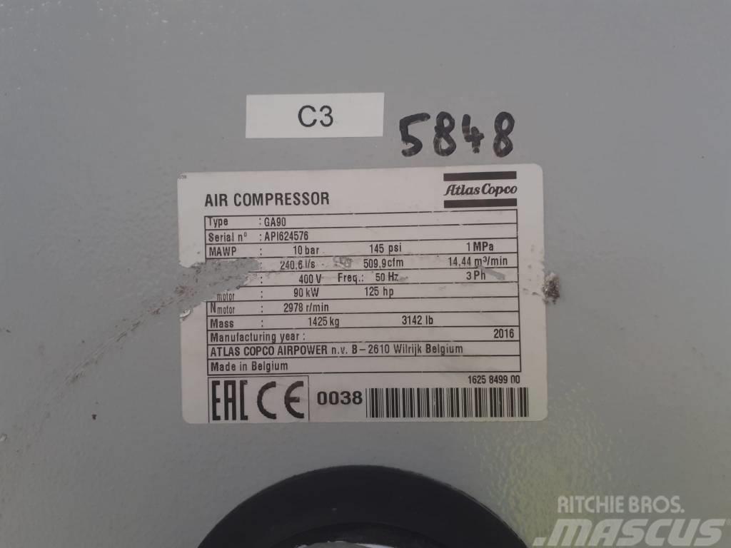 Atlas Copco Compresseur à vis (GA90) Paineenkorotuskompressorit