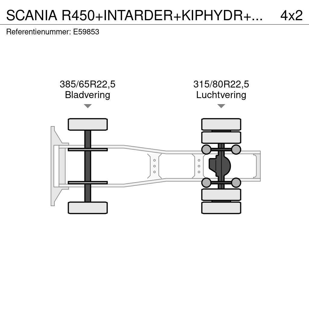 Scania R450+INTARDER+KIPHYDR+65T+FULL OPTION Vetopöytäautot