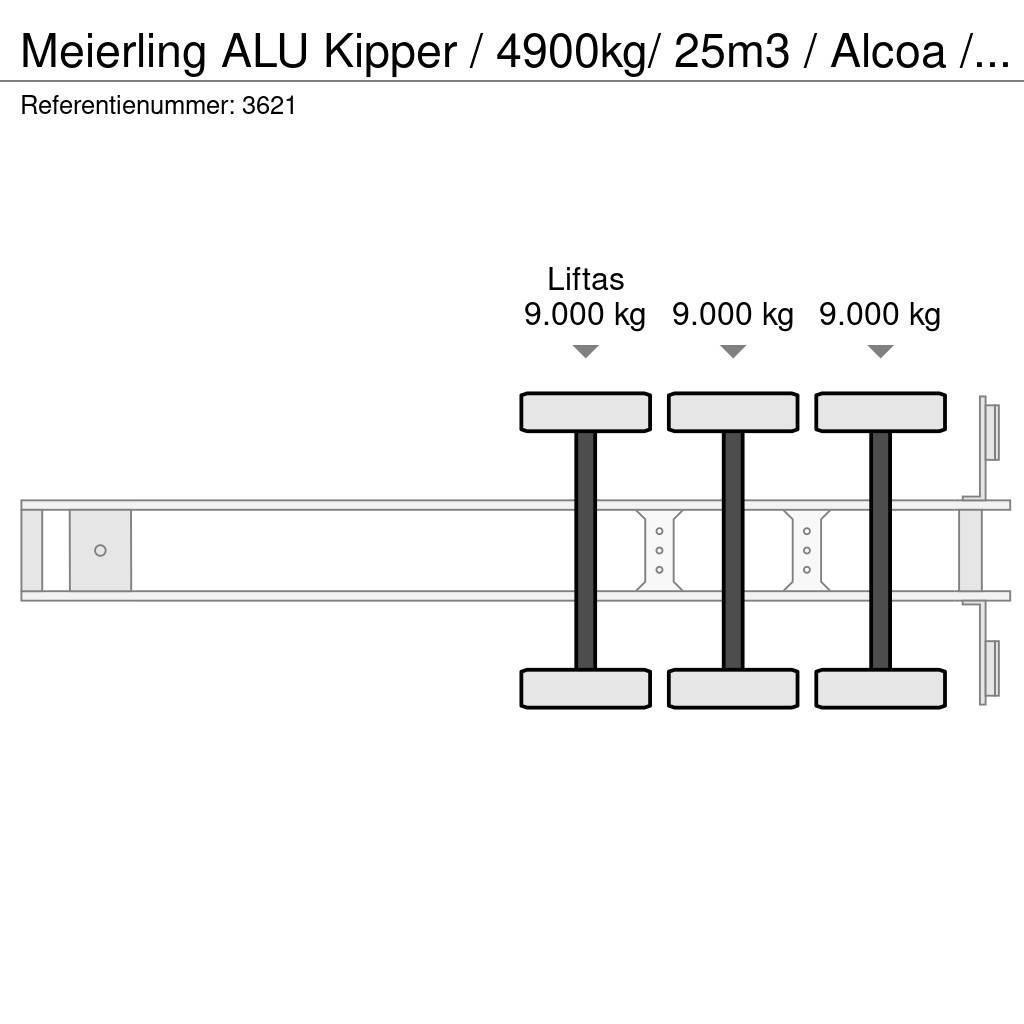 Meierling ALU Kipper / 4900kg/ 25m3 / Alcoa / APK 26-05-2024 Kippipuoliperävaunut