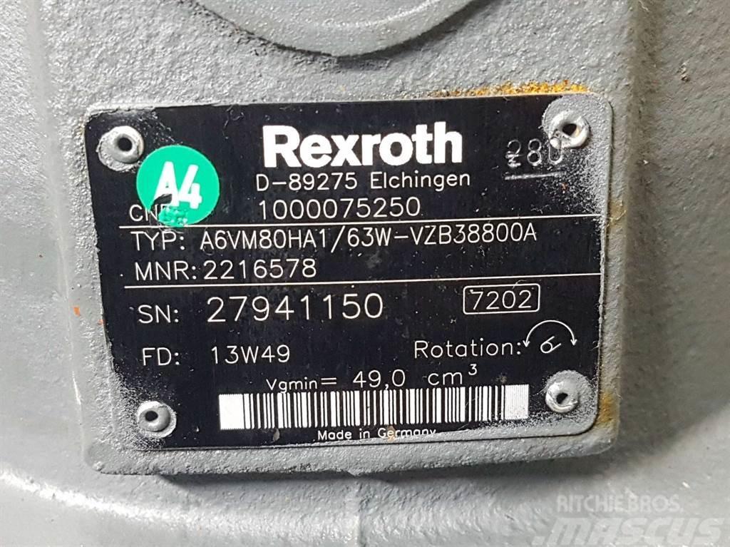 Wacker Neuson 1000075250-Rexroth A6VM80-Drive motor/Fahrmotor Hydrauliikka