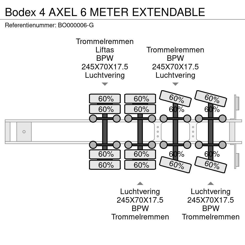 Bodex 4 AXEL 6 METER EXTENDABLE Puoliperävaunulavetit