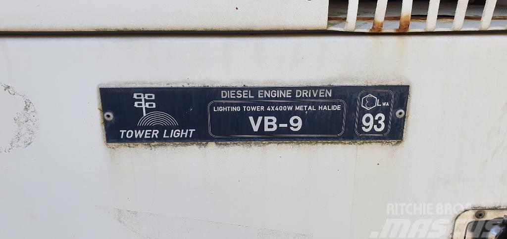 Towerlight VB-9 világítótorony/aggregátor Dieselgeneraattorit