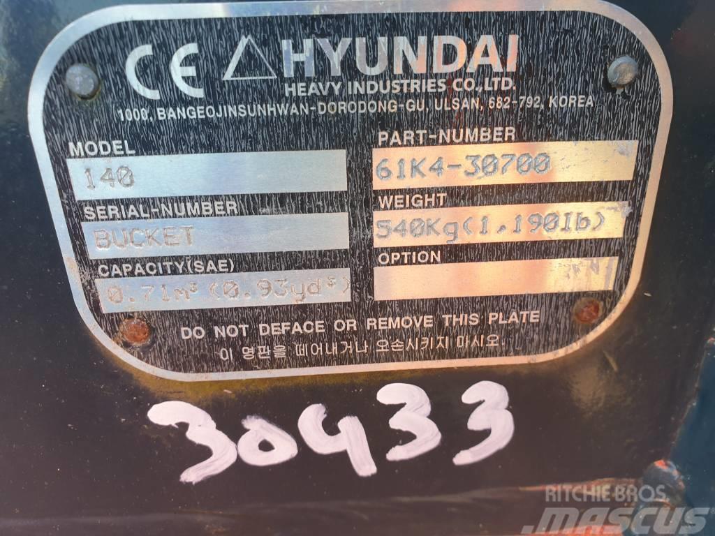 Hyundai Excavator Bucket, 61K4-30700, 140 Kauhat