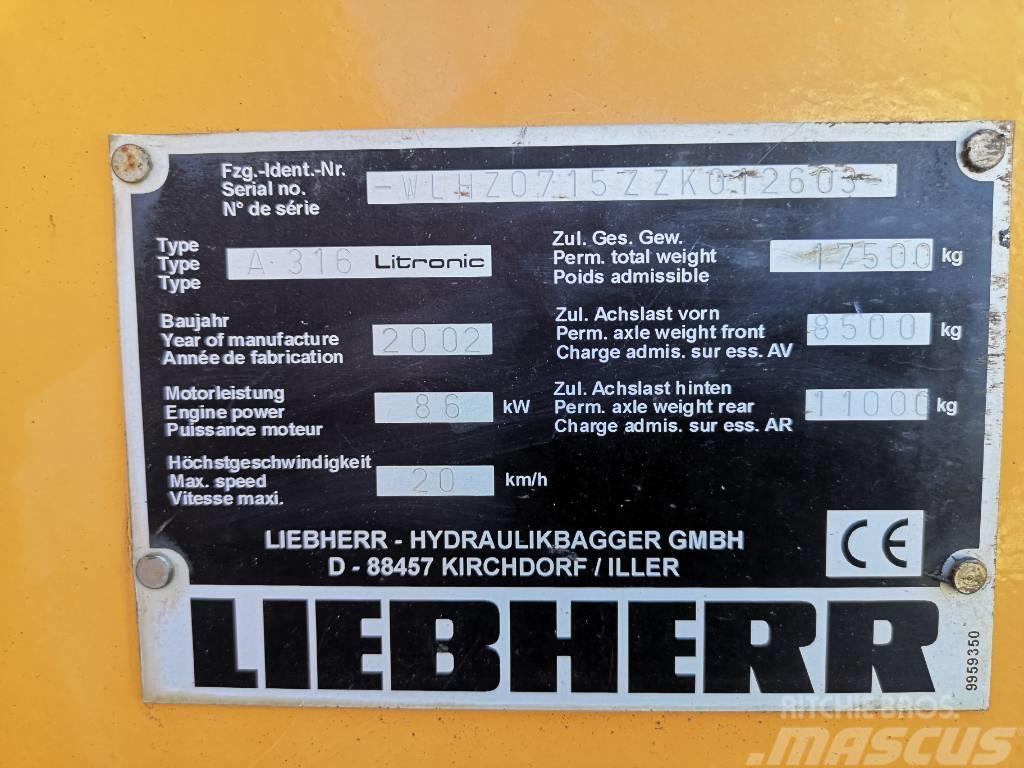 Liebherr A 316 Litronic Pyöräkaivukoneet