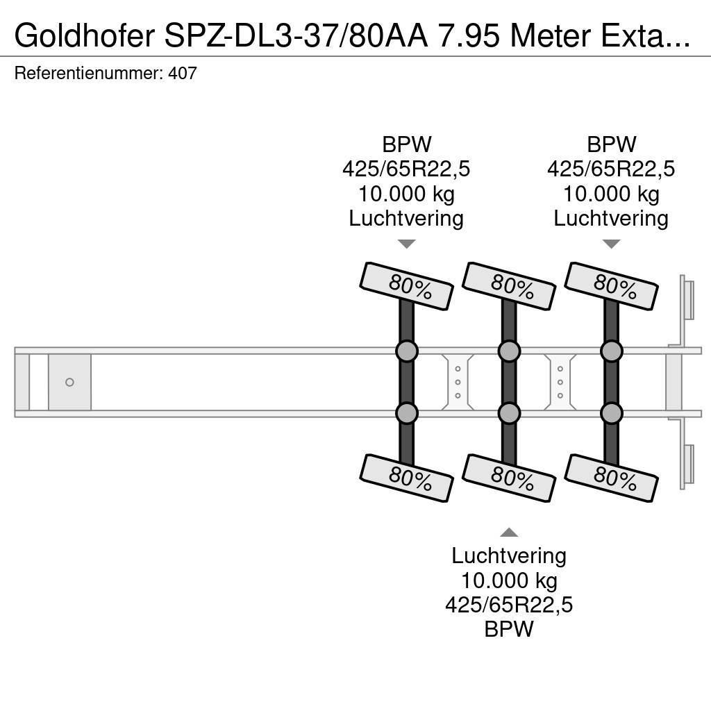 Goldhofer SPZ-DL3-37/80AA 7.95 Meter Extandable Powersteerin Lavapuoliperävaunut