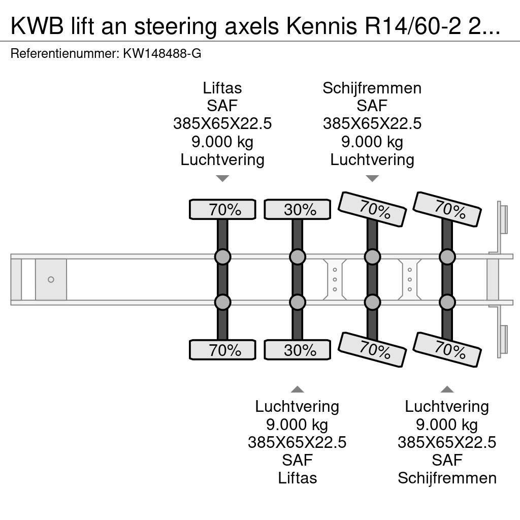  Kwb lift an steering axels Kennis R14/60-2 2015 Lavapuoliperävaunut