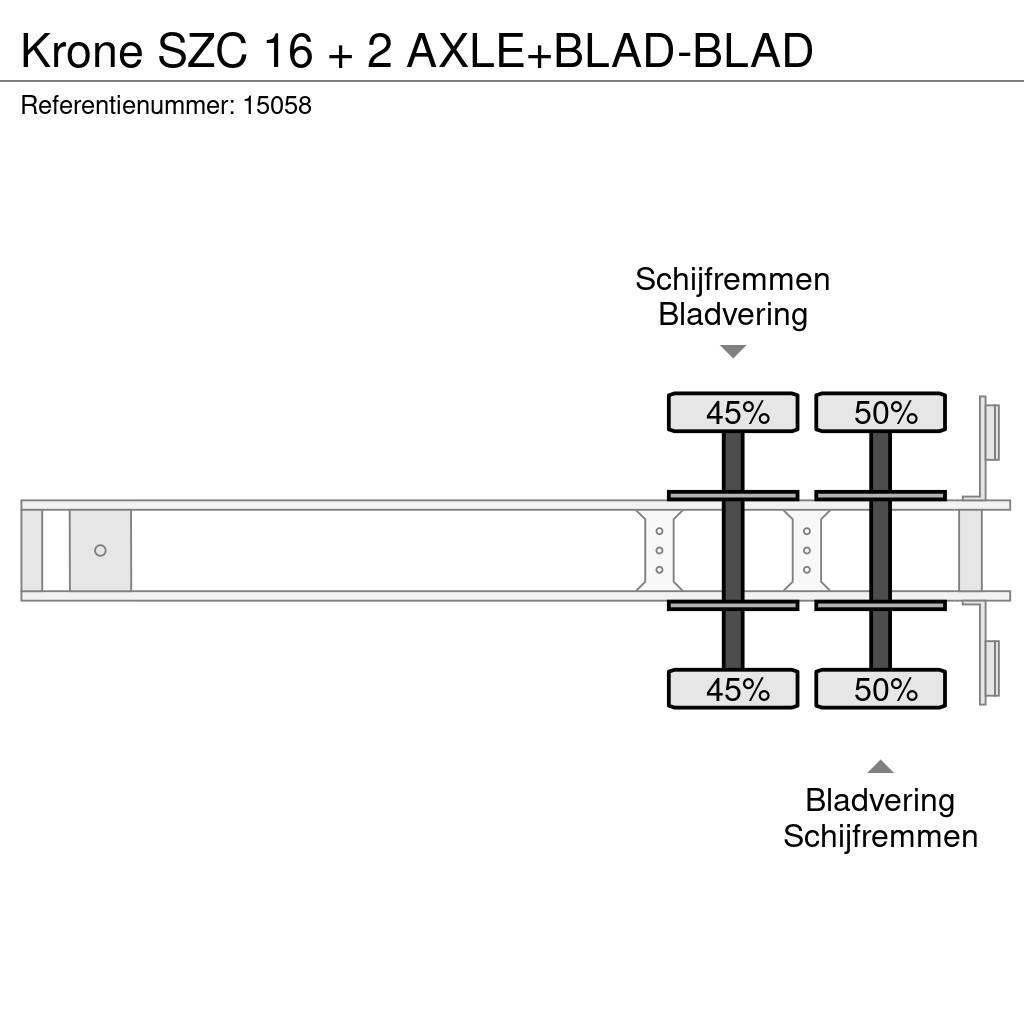 Krone SZC 16 + 2 AXLE+BLAD-BLAD Konttipuoliperävaunut