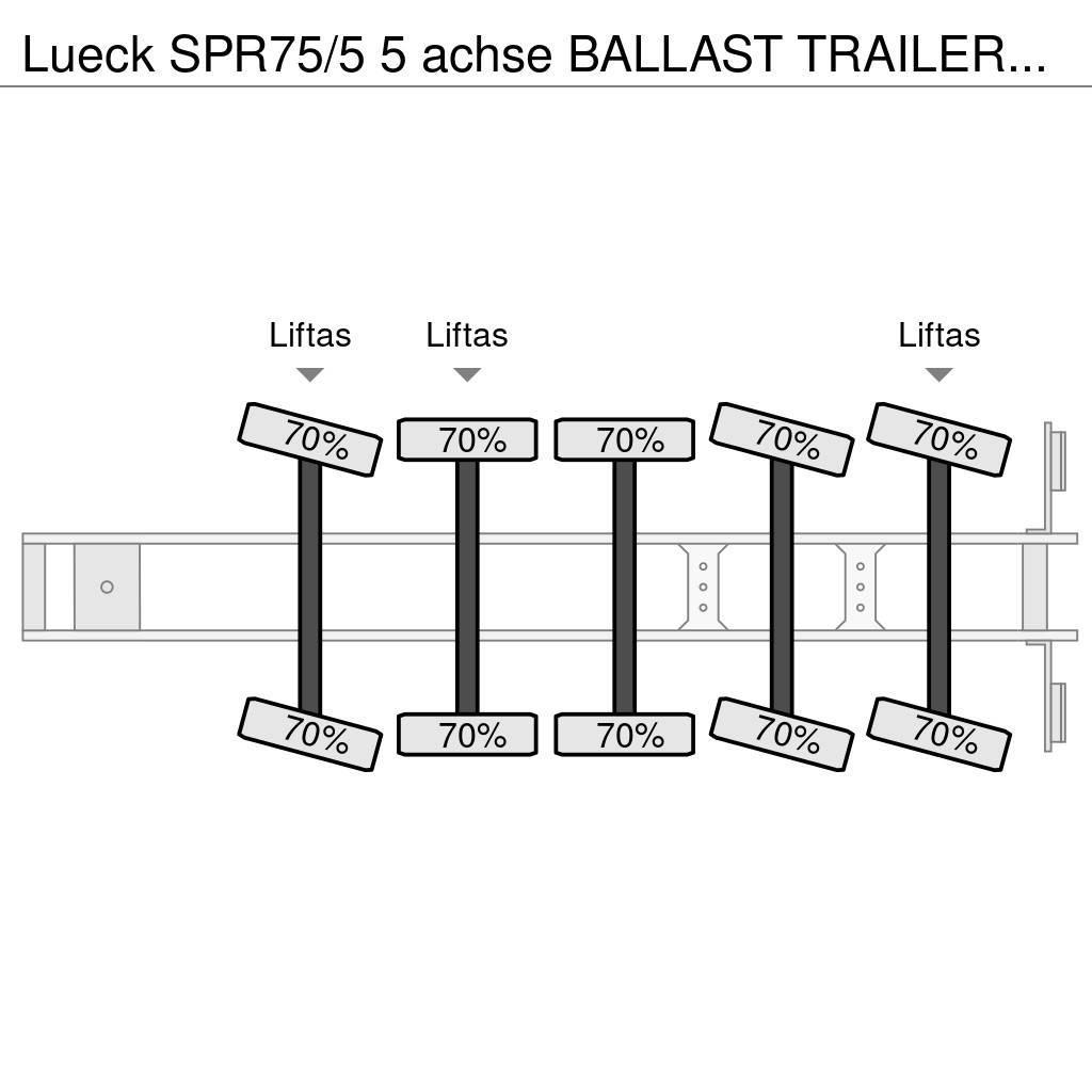 Lueck SPR75/5  5 achse BALLAST TRAILER 3x STEERAXLE!! Lavapuoliperävaunut